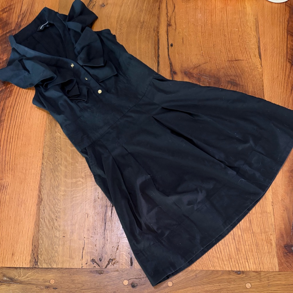 Express Design Studio Elegant Stretch Black Dress with Pockets, Size 00